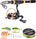 Sougayilang Fishing Rod Reel Combos Carbon Fiber Telescopic Fishing pole by Sougayilang