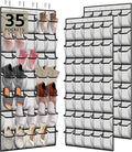 35 Pocket Over the Door Shoe Organizer, Reusable Breathable Large Mesh Bag by Unknown