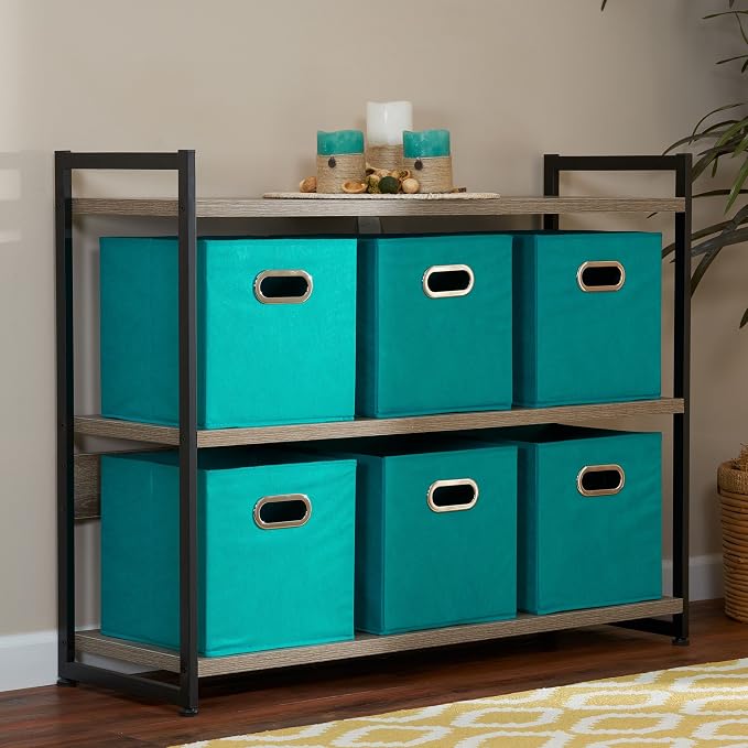 Household Essentials 83-1 Foldable Fabric Storage Bins | Set of 6 Cubby Cubes - Image 3