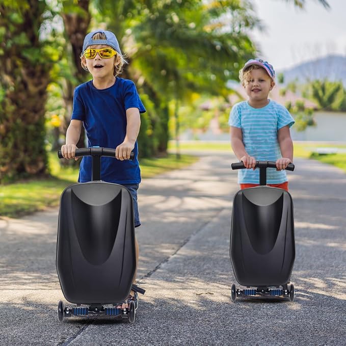 20" Scooter Suitcase for Kids, 2-in-1 Ride On Luggage - Image 9