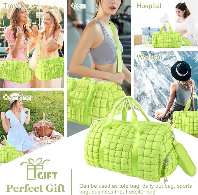 Quilted Travel Duffle Bag Gym Bag - Image 8