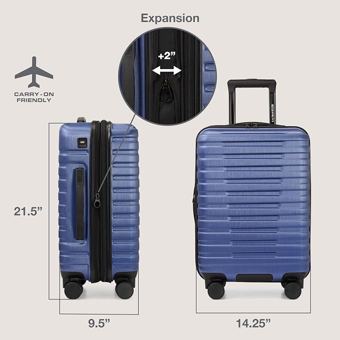 U.S. Traveler Boren Polycarbonate Hardside Rugged Travel Suitcase Luggage - Image 7