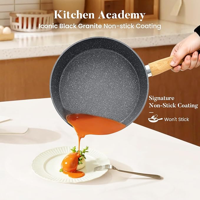 Kitchen Academy Granite Nonstick Cookware Set - Image 2