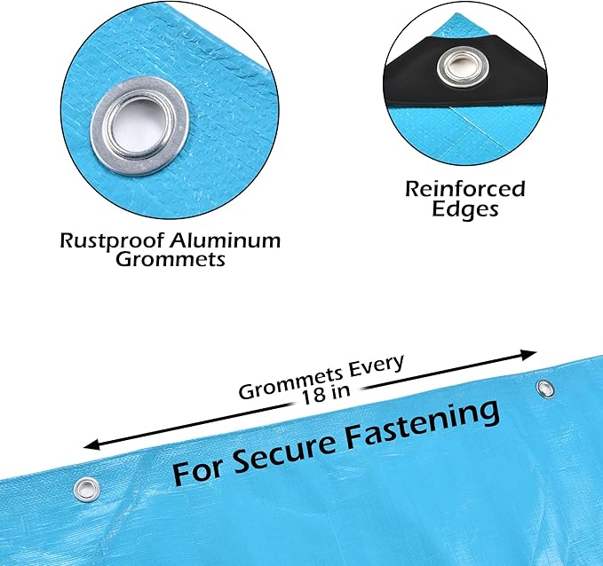 Tarps Heavy Duty Waterproof 8x10-12 mil Thick Camping Tent - Image 3