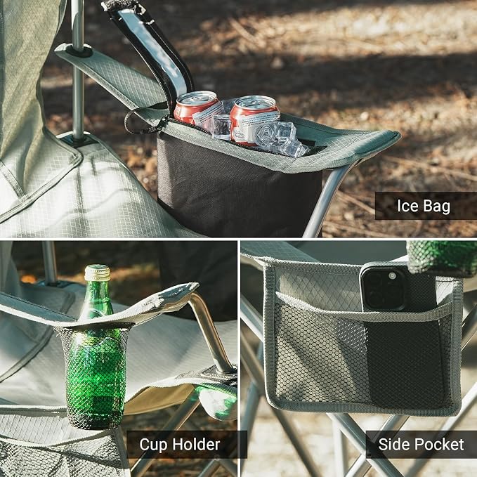 Camping Folding Chair Outdoor Lawn Portable Lightweight Camp Folding Chairs - Image 4