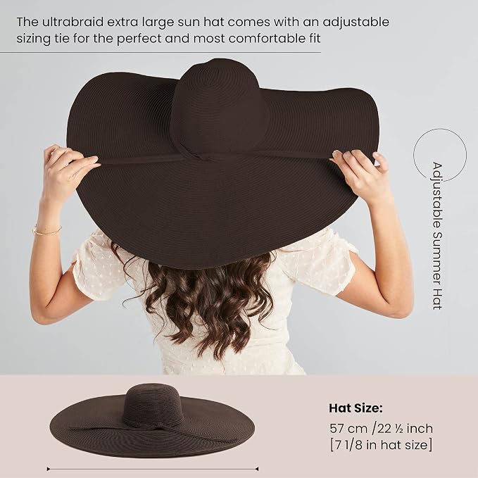 San Diego Hat Company Women's Ultrabraid X-Large Brim Hat, Adjustable Sun Hat - Image 6