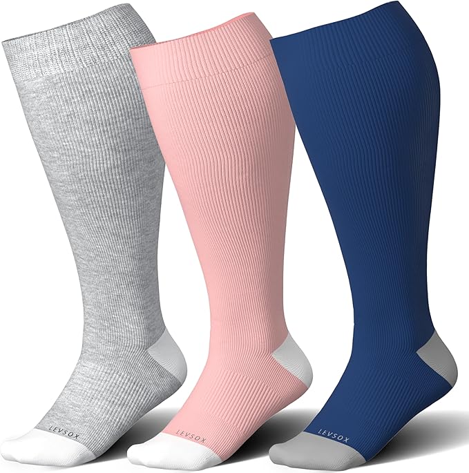 LEVSOX Wide Calf Compression Socks by Levsox