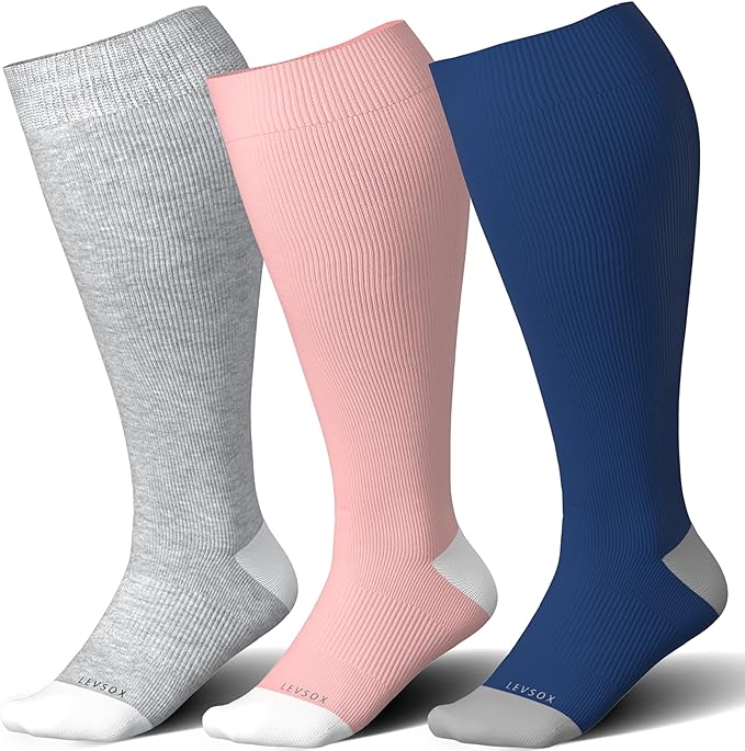LEVSOX Wide Calf Compression Socks by Levsox