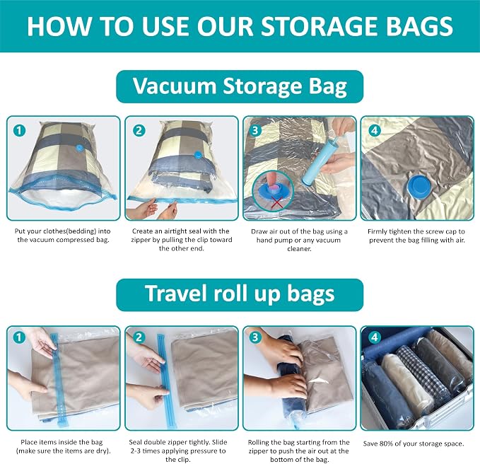 35 Pack Space Saver Bags Compression Storage Bags - Image 6
