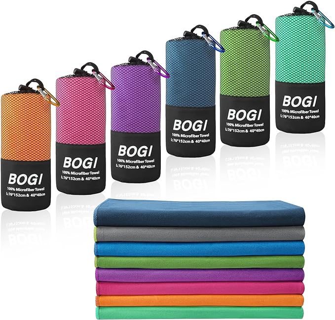 BOGI Microfiber Travel Sports Towel-Quick Dry, Soft Lightweight, Compact Towel by BOGI