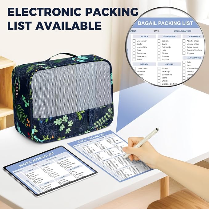 BAGAIL 9 Set Packing Cubes Luggage Packing Organizers - Image 3