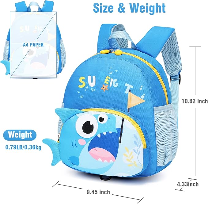 SUN EIGHT Toddler Backpack for Boys 2-4 Small Cute Dinosaur Backpack - Image 3