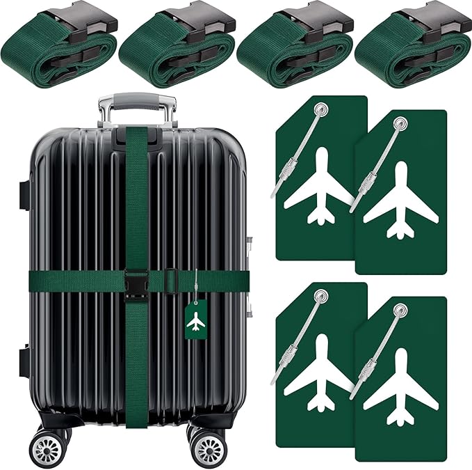 Weewooday 8 Pcs Luggage Straps Suitcase Tags Set by Weewooday