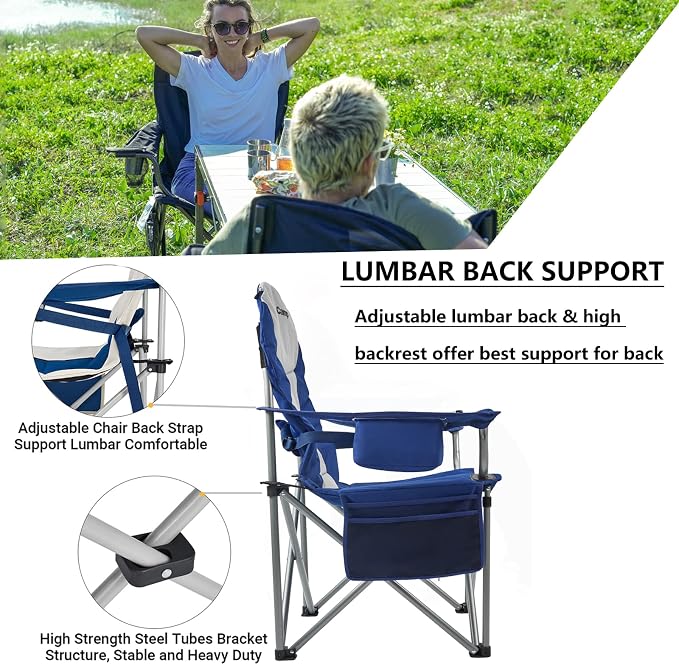 FUNDANGO 2 Packs Oversized Camping Chair - Image 5