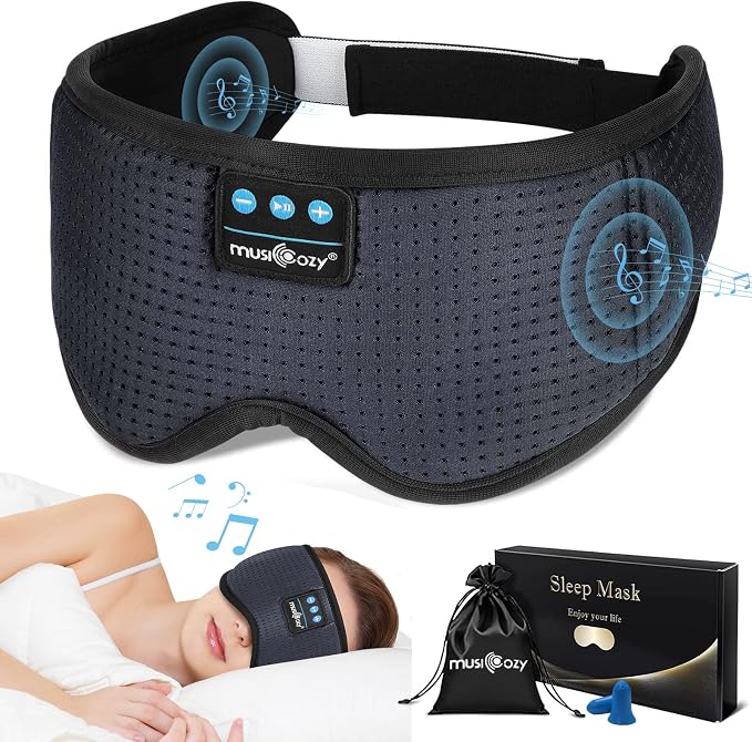 MUSICOZY White Noise Bluetooth Sleep Mask by MUSICOZY