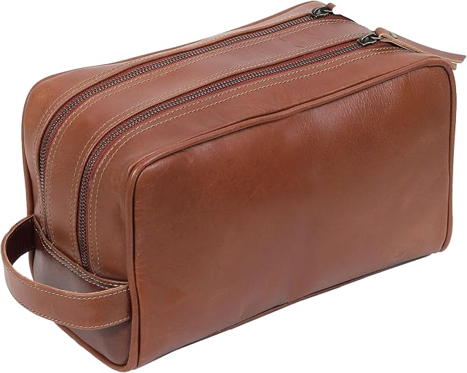 VC VINTAGE COUTURE Leather Toiletry Bag by VCVINTAGECOUTURE