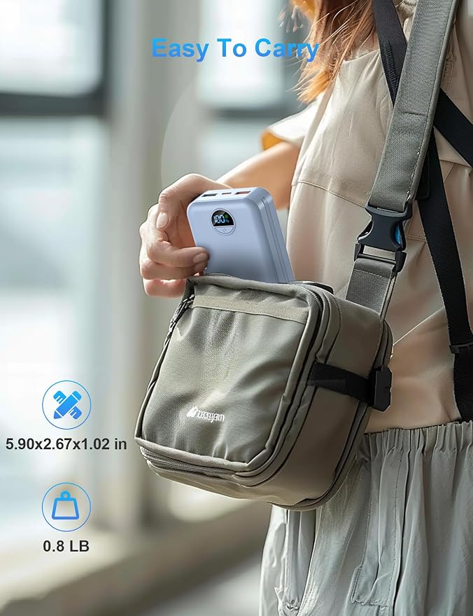 Portable Charger with Wall Plug, 20000mAh USB C Power Bank Fast Charging - Image 8