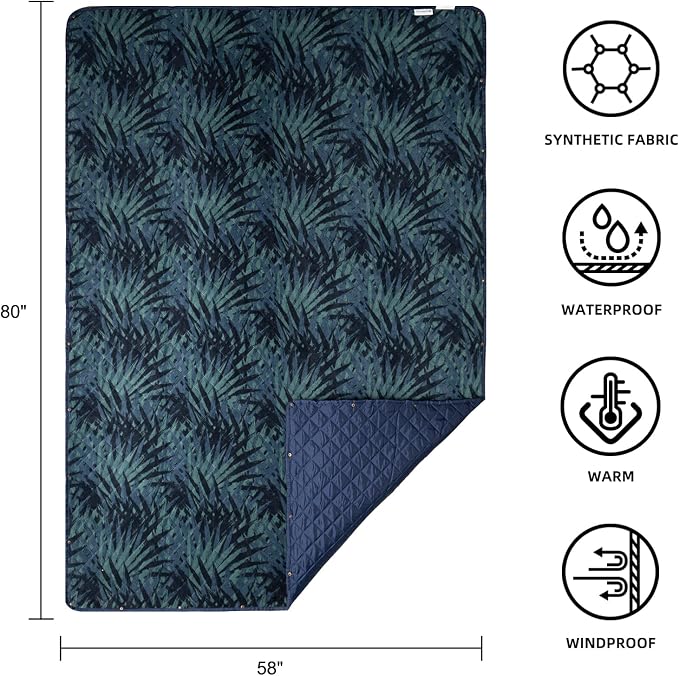 Outdoor Waterproof Blanket, Foldable Fleece Stadium Blanket - Image 3