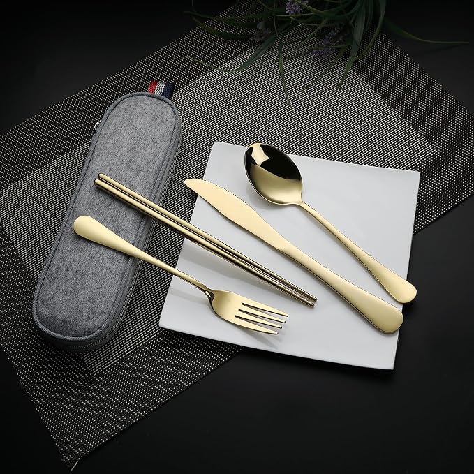 DEVICO Camping Utensils, Portable Travel Utensils - Image 2