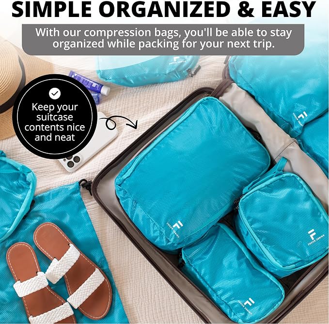 8 Piece Compression Packing Cubes Set - Image 5