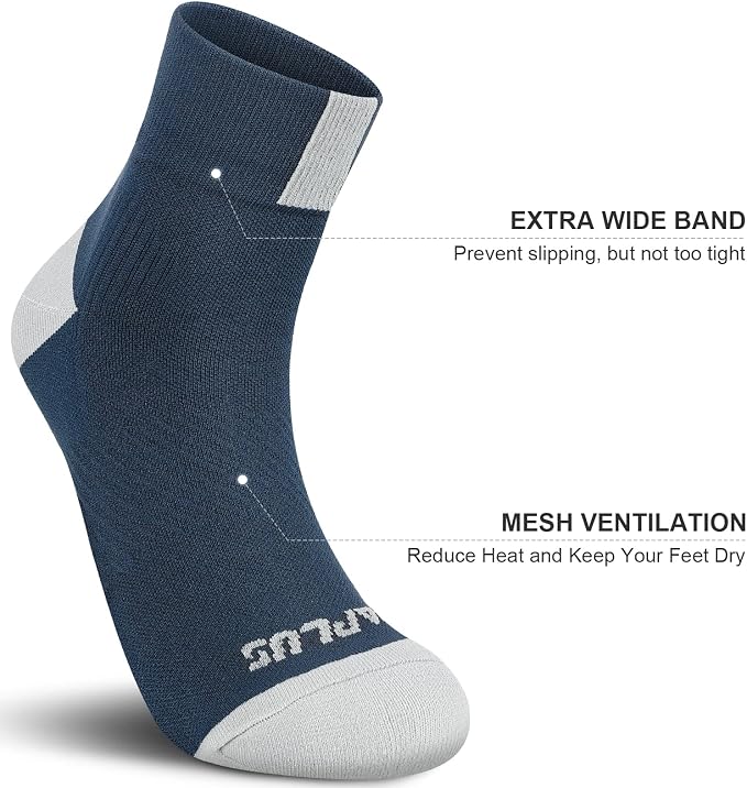 PAPLUS Ankle Compression Socks for Women 6 Pairs, Running Athletic Socks - Image 3
