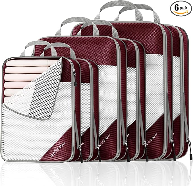 6 Set Compression Packing Cubes by NICOSHOW