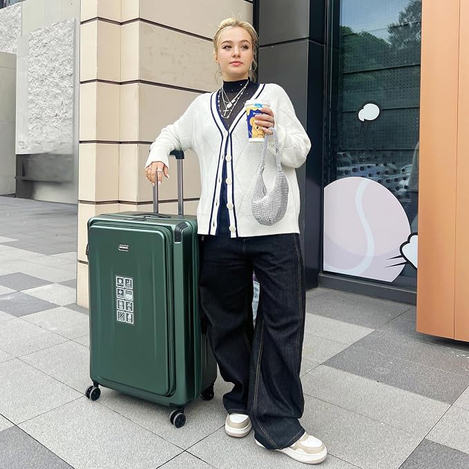 Carry On Luggage, 20Inch & 29 Inch Top Opening Airline Approved ABS+PC Hard - Image 7