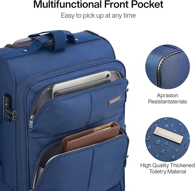 Hanke 20 Inch Softside Expandable Carry On Luggage - Image 5