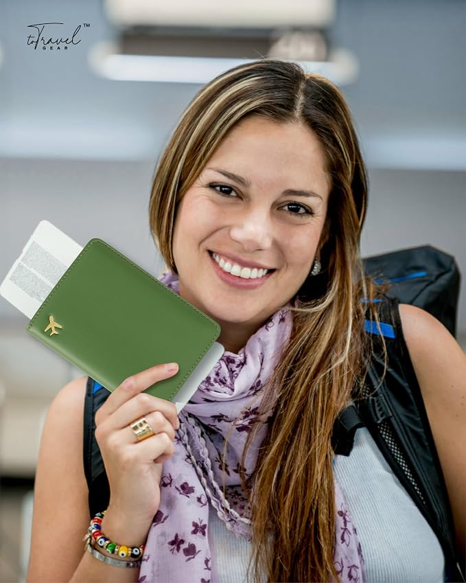Passport Holder for Travel Essentials, RFID Blocking Passport Cover Case for - Image 6