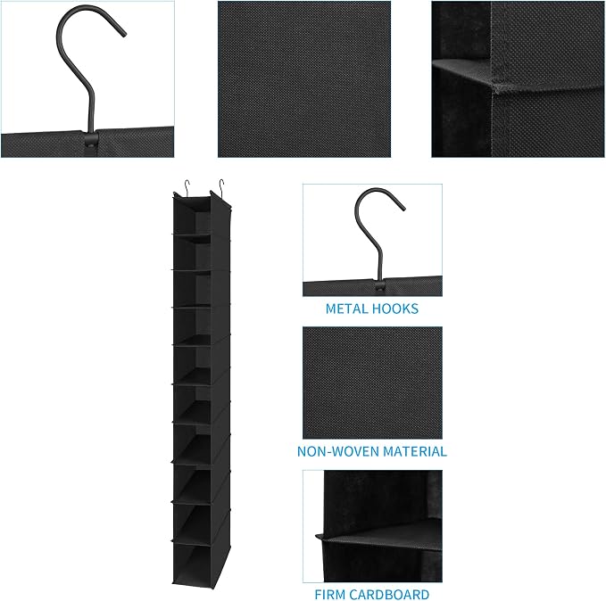 MAX Houser 10-Shelf Hanging Shoe Shelf Organizer, Hanging Shoe Storage - Image 5