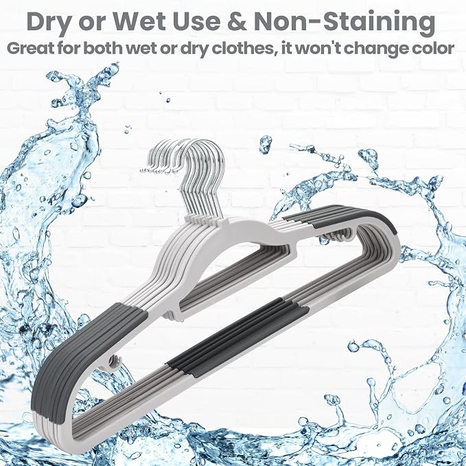 Plastic Hangers 30 Pack, Slim Hangers Non Slip - Image 3
