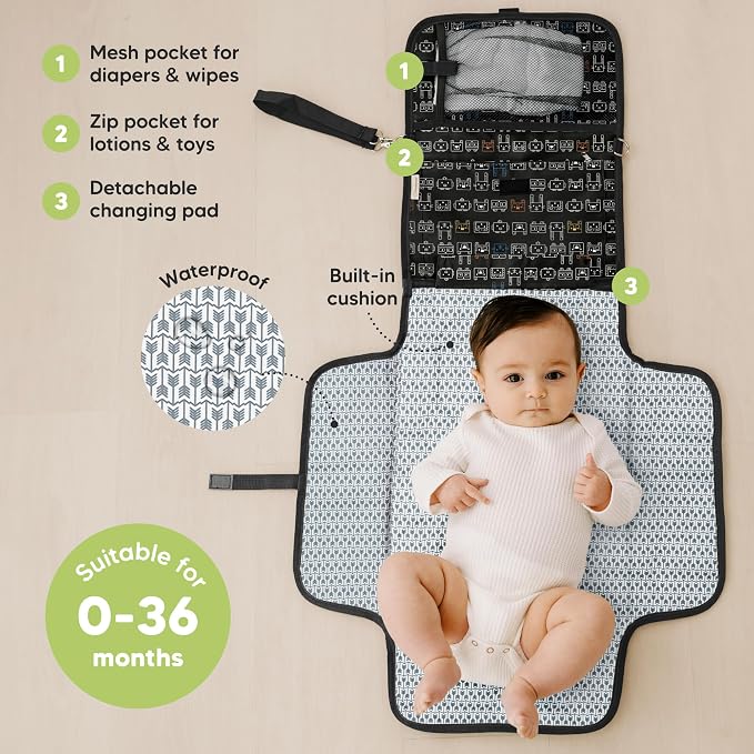 KeaBabies Portable Diaper Changing Pad - Image 2