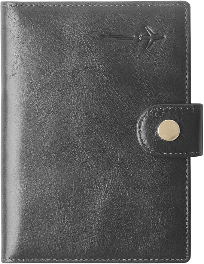 Genuine Leather Passport Case, RFID Passport Cover by Borgasets