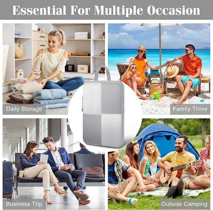 8 Set Compression Packing Cubes Travel, Lightweight Expandable Travel Cubes - Image 7