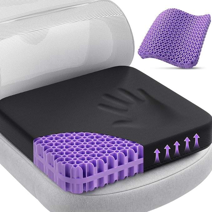 TushGuard Gel Seat Cushion for Long Sitting, Enlarged & Thickened Patent Design by TushGuard