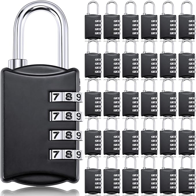Moxweyeni 30 Pcs 4 Digit Combination Lock Small Combo Luggage Number Locks by Moxweyeni