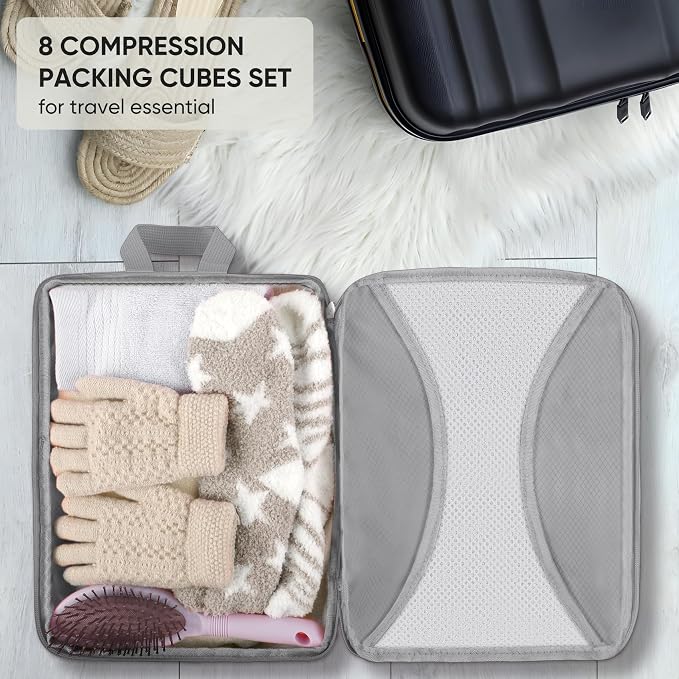 8 Set Compression Packing Cubes - Image 6