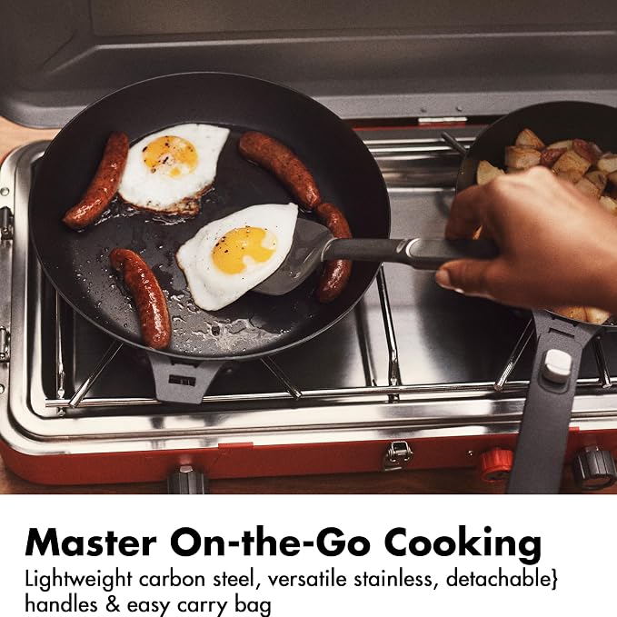 OXO Outdoor 8 Piece Camping Cookware Set, 2.25QT and 5QT Stainless Steel - Image 2