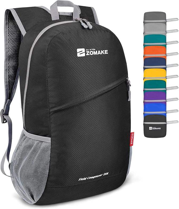 ZOMAKE Lightweight Packable Backpack 20L, Foldable Backpacks Small Daypack by ZOMAKE
