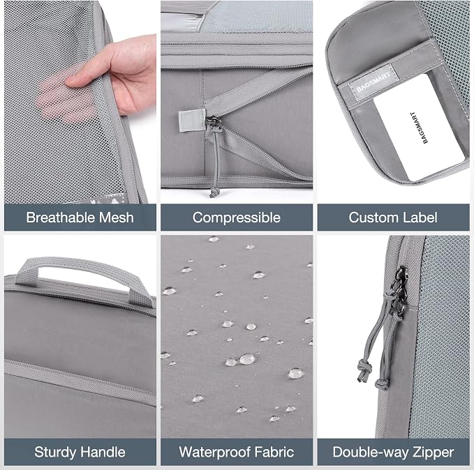BAGSMART 6 Set Compression Packing Cubes - Image 6