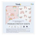 TotAha Pink Rainbow Crib Sheets Girl by TotAha%7CUnitedStates