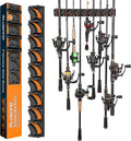 PLUSINNO V9 Vertical Fishing Rod Holders, Wall Mounted Fishing Pole Holders by PLUSINNO