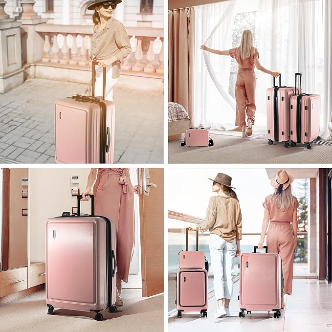 Hard Shell Luggage Sets with Spinner Wheels 4 Piece, Expandable Large Suitcases - Image 7