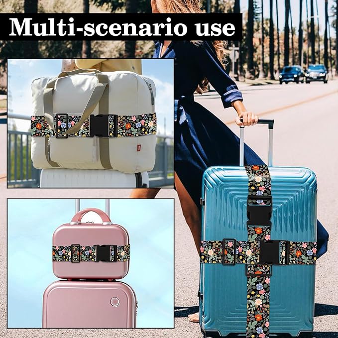 Wildflower Luggage Straps for Suitcases TSA Approved, Luggage Identifiers for - Image 7