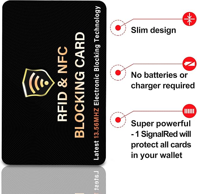 SaiTech IT RFID Blocking Card, One Card Protects Entire Wallet Purse, NFC - Image 6