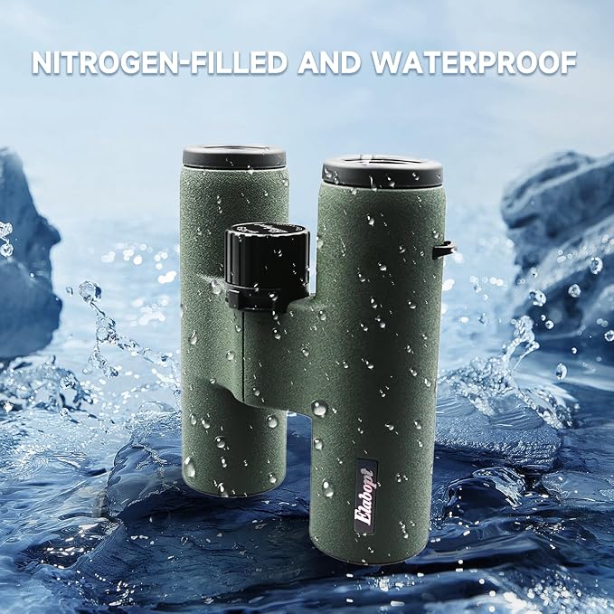 8x32ED Compact Binoculars for Adults – High-Powered BAK4 Prisms, Diamond White - Image 5