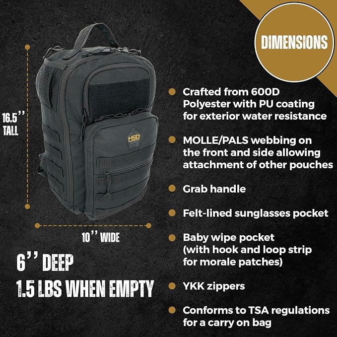 HighSpeedDaddy - Baby Diaper Backpack, Military-Grade, Waterproof, Compact Baby - Image 5