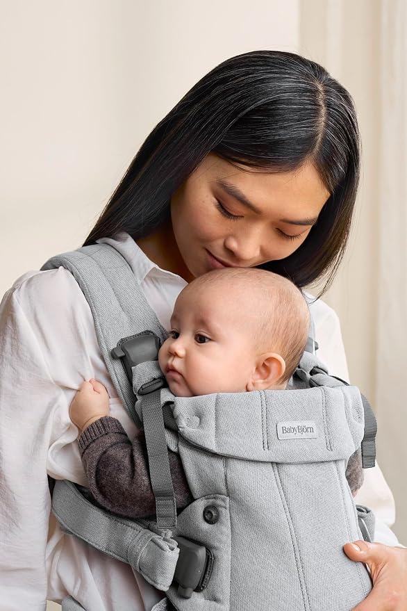 BabyBjörn Baby Carrier Harmony, Light Gray, Woven Mélange, 3-in-1 Ergonomic - Image 5