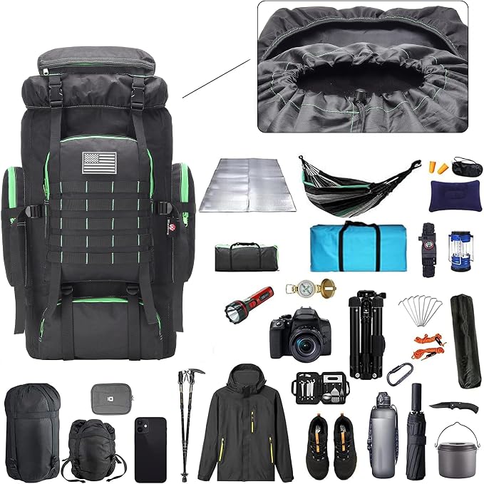 Hiking Backpack for Men 70L/100L Camping Backpack Military Rucksack Molle 3 - Image 2