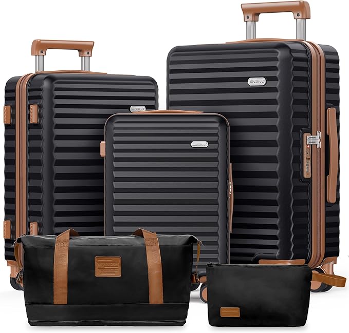 SHOWKOO Luggage Sets 3 Piece Hardside Expandable Suitcase by SHOWKOO
